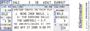 <a href='concert.php?concertid=461'>2005-04-27 - Warfield Theatre - San Francisco</a>