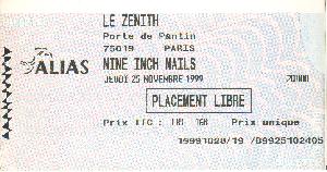 <a href='concert.php?concertid=387'>1999-11-25 - Le Zenith - Paris</a>